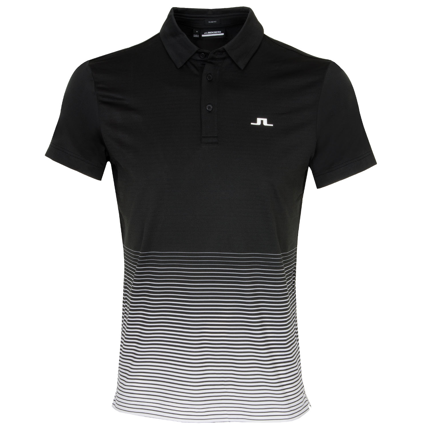 J Lindeberg Lowell Slim Fit Polo Shirt Black Scottsdale Golf